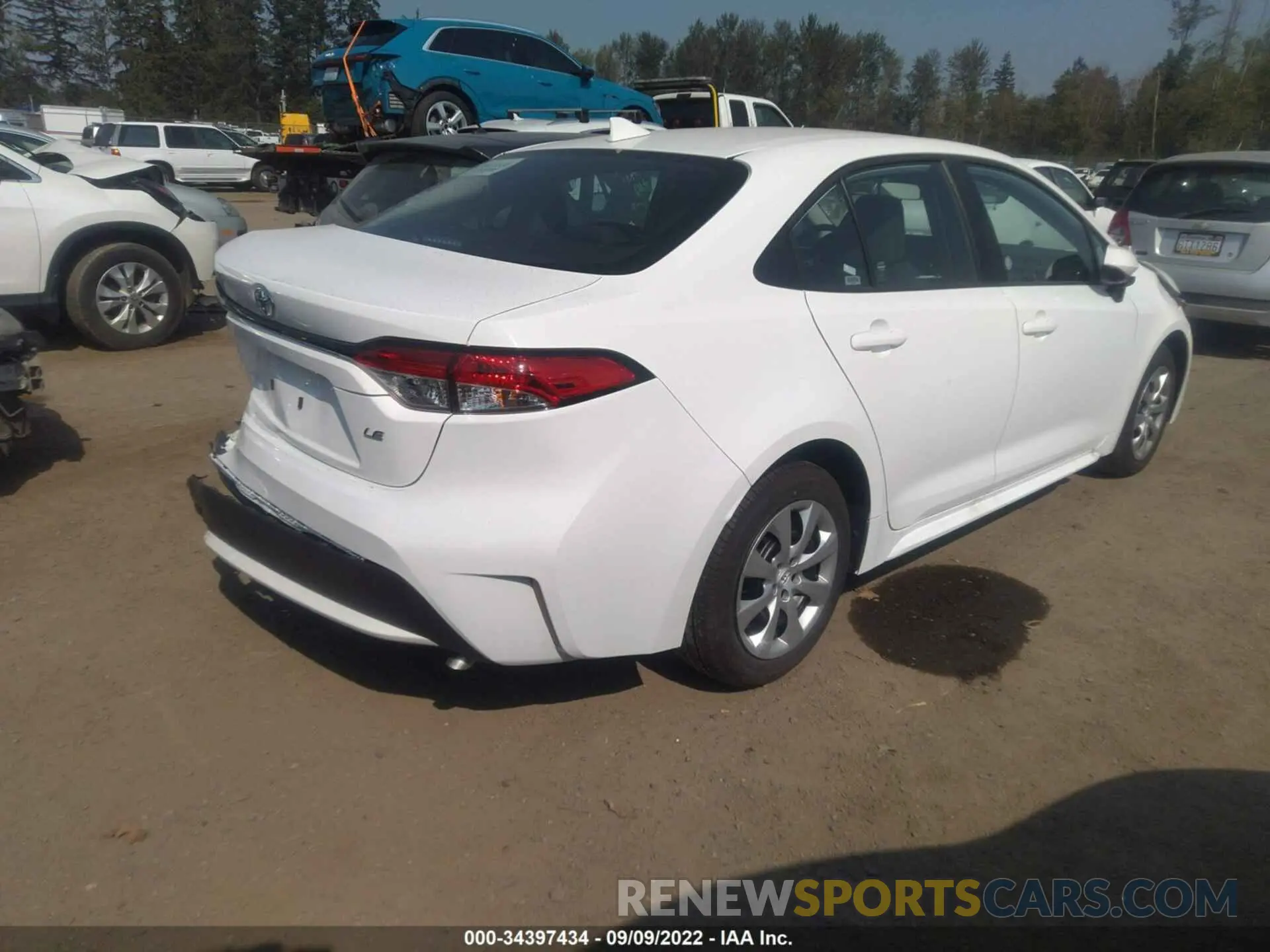 4 Фотография поврежденного автомобиля 5YFEPMAE9NP348363 TOYOTA COROLLA 2022