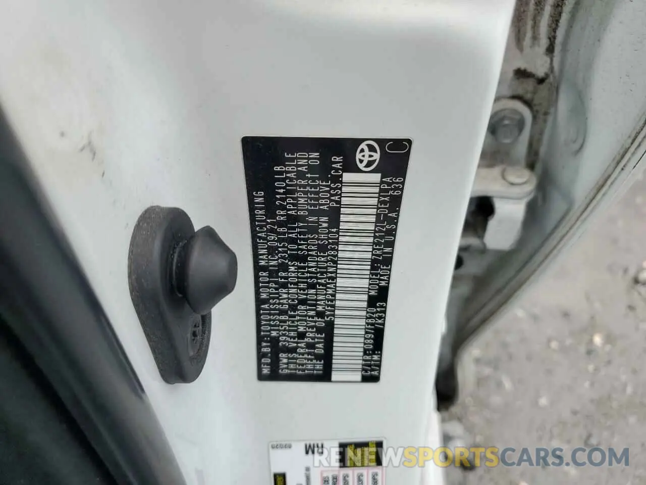 13 Фотография поврежденного автомобиля 5YFEPMAEXNP283104 TOYOTA COROLLA 2022