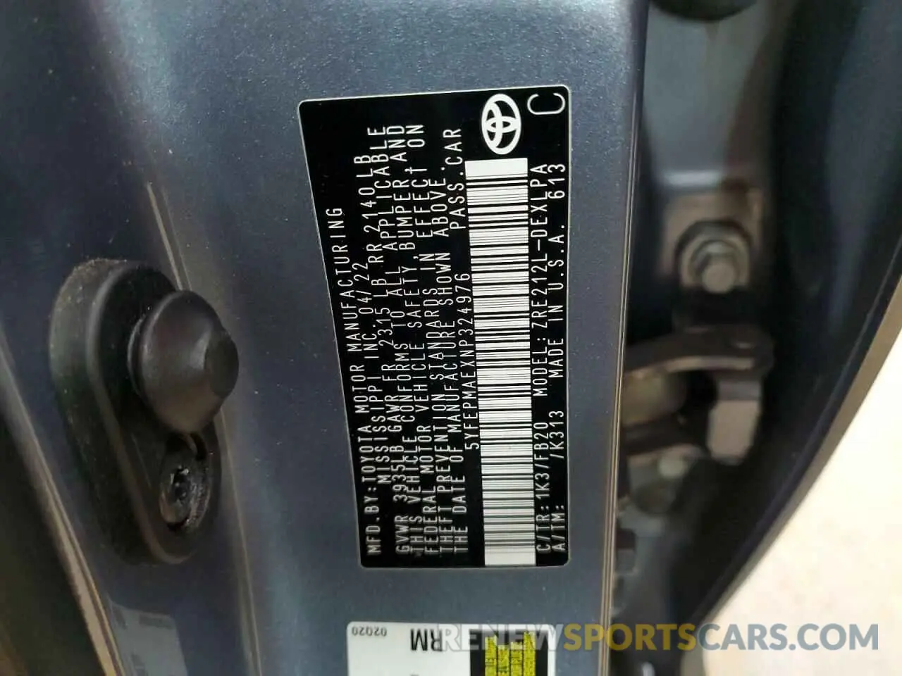 14 Фотография поврежденного автомобиля 5YFEPMAEXNP324976 TOYOTA COROLLA 2022