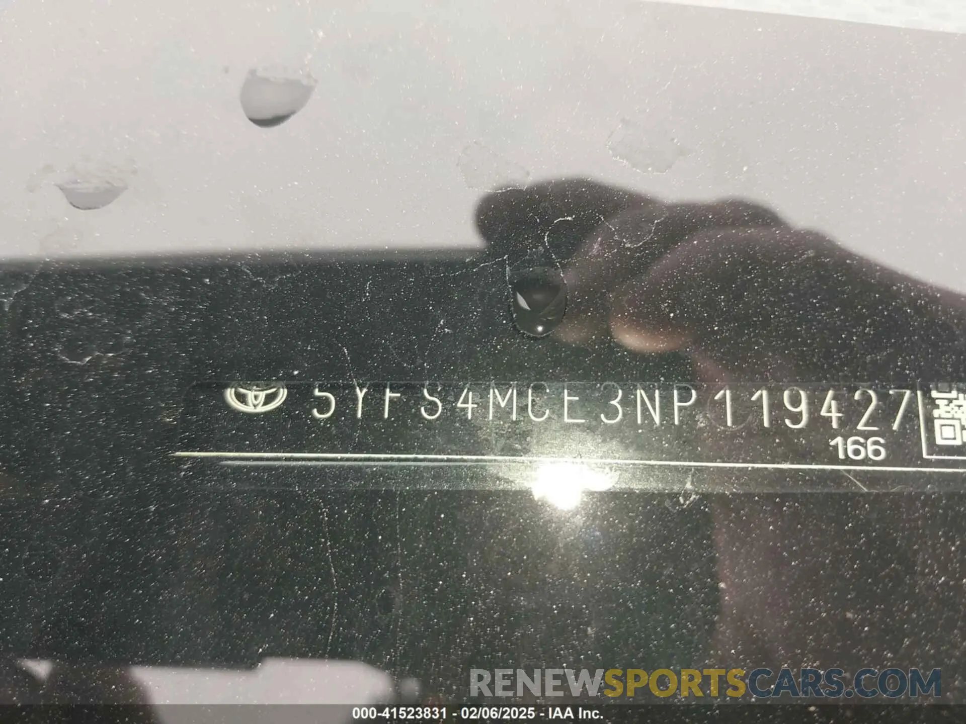 9 Photograph of a damaged car 5YFS4MCE3NP119427 TOYOTA COROLLA 2022