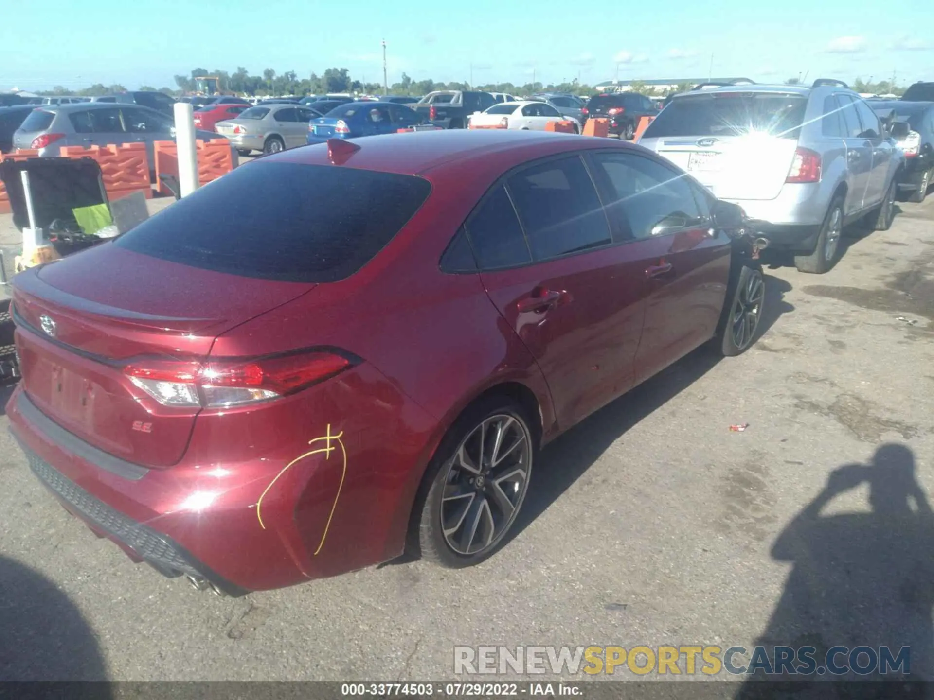 4 Фотография поврежденного автомобиля 5YFS4MCE5NP109000 TOYOTA COROLLA 2022