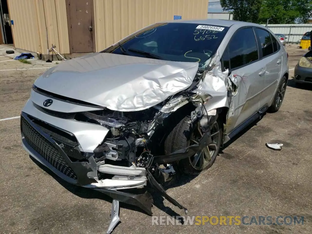 2 Photograph of a damaged car 5YFS4MCE7NP102811 TOYOTA COROLLA 2022