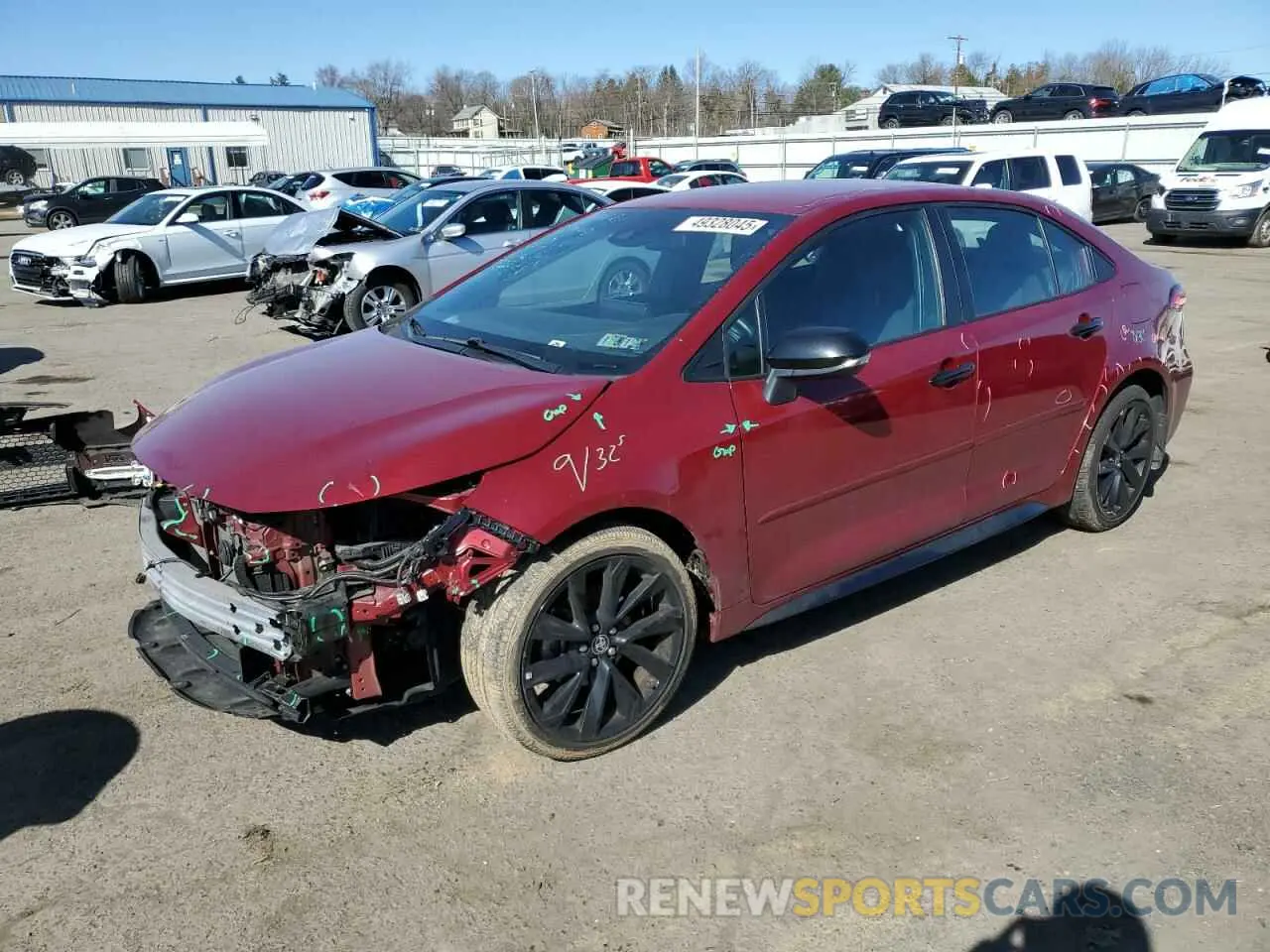 1 Photograph of a damaged car 5YFS4MCE7NP104056 TOYOTA COROLLA 2022