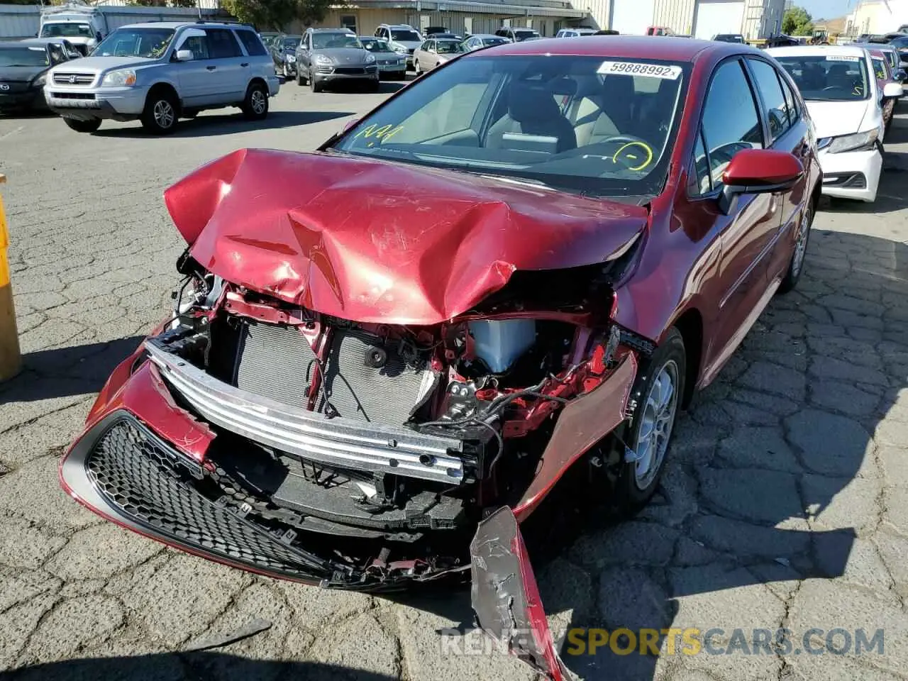 2 Photograph of a damaged car JTDEAMDE0NJ050320 TOYOTA COROLLA 2022