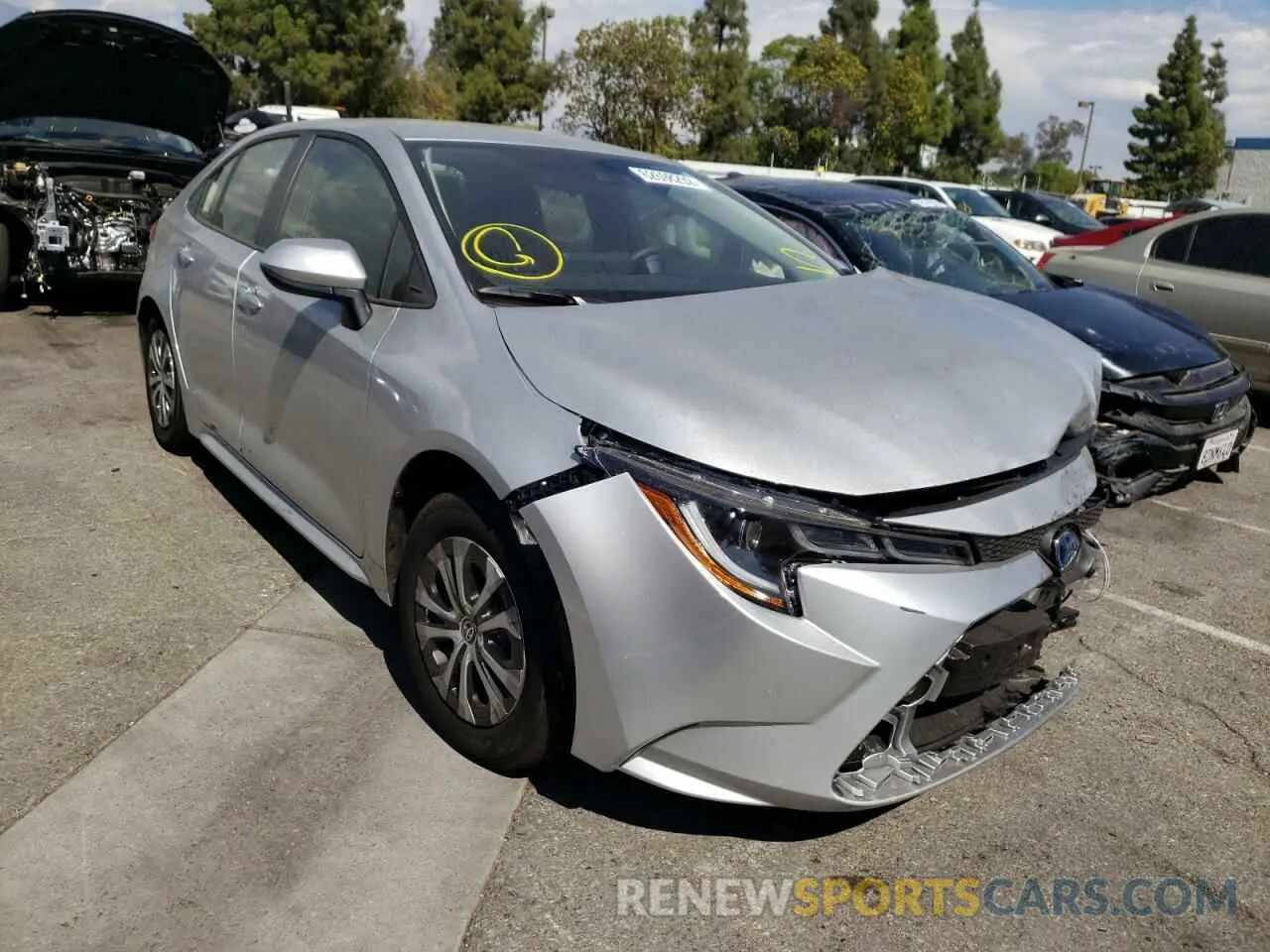 1 Photograph of a damaged car JTDEAMDE1N3014060 TOYOTA COROLLA 2022