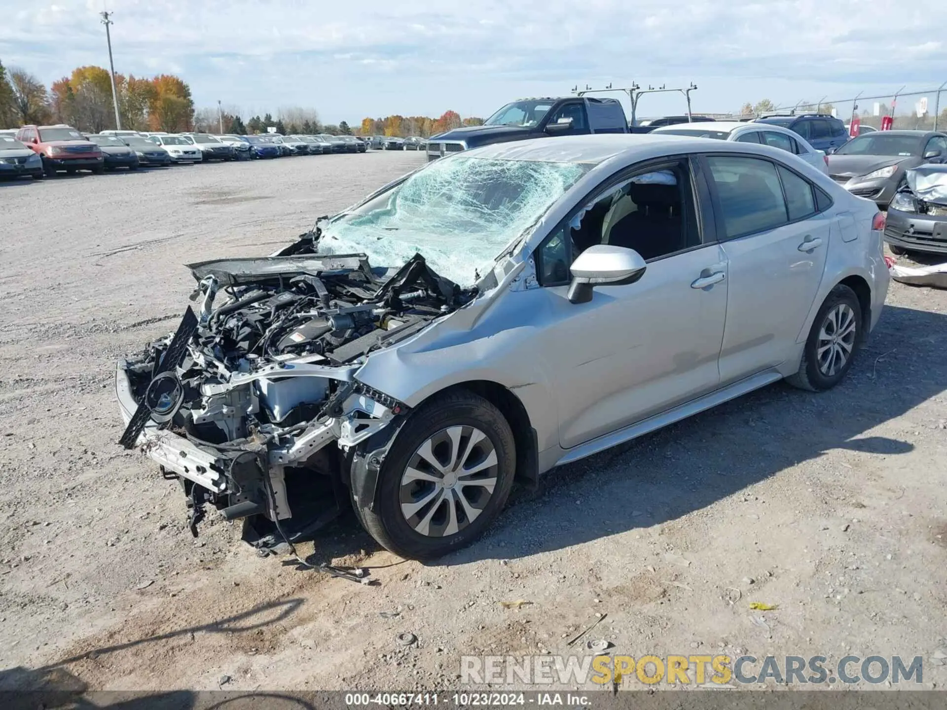 2 Фотография поврежденного автомобиля JTDEAMDE6NJ039810 TOYOTA COROLLA 2022