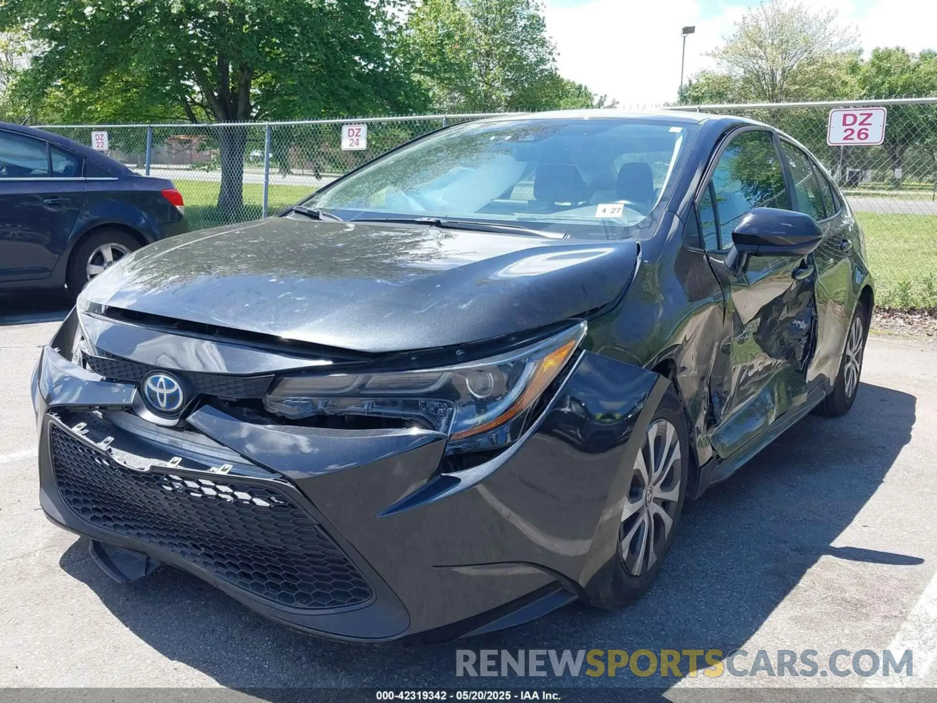 2 Photograph of a damaged car JTDEAMDE8NJ055538 TOYOTA COROLLA 2022
