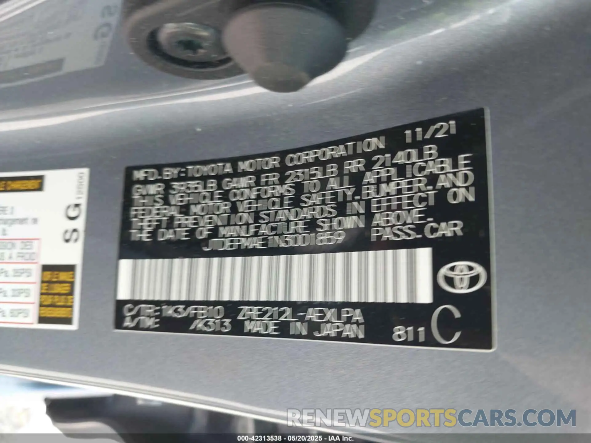 9 Photograph of a damaged car JTDEPMAE1N3001859 TOYOTA COROLLA 2022