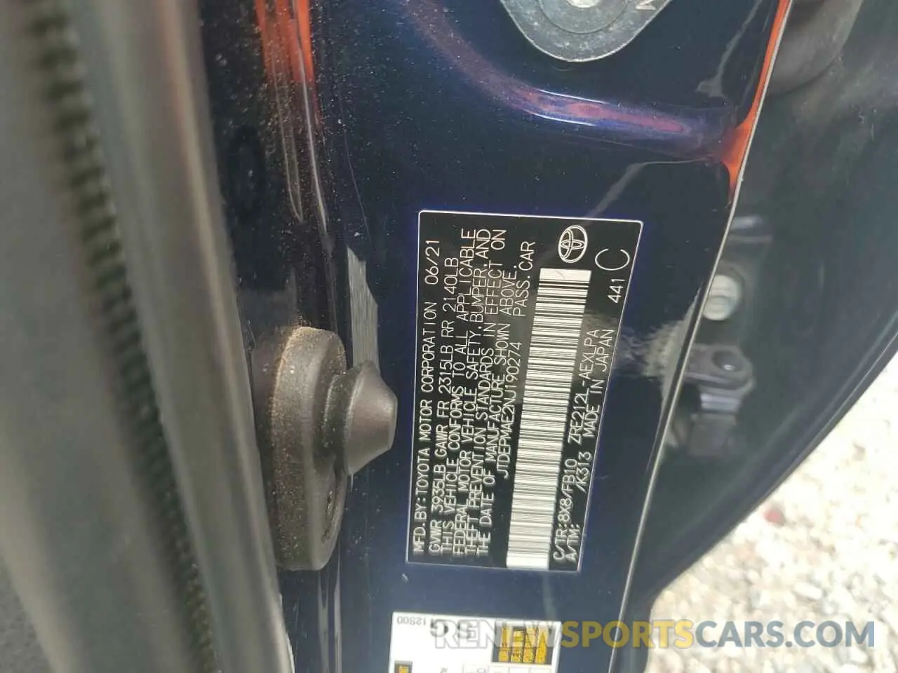 12 Photograph of a damaged car JTDEPMAE2NJ190274 TOYOTA COROLLA 2022