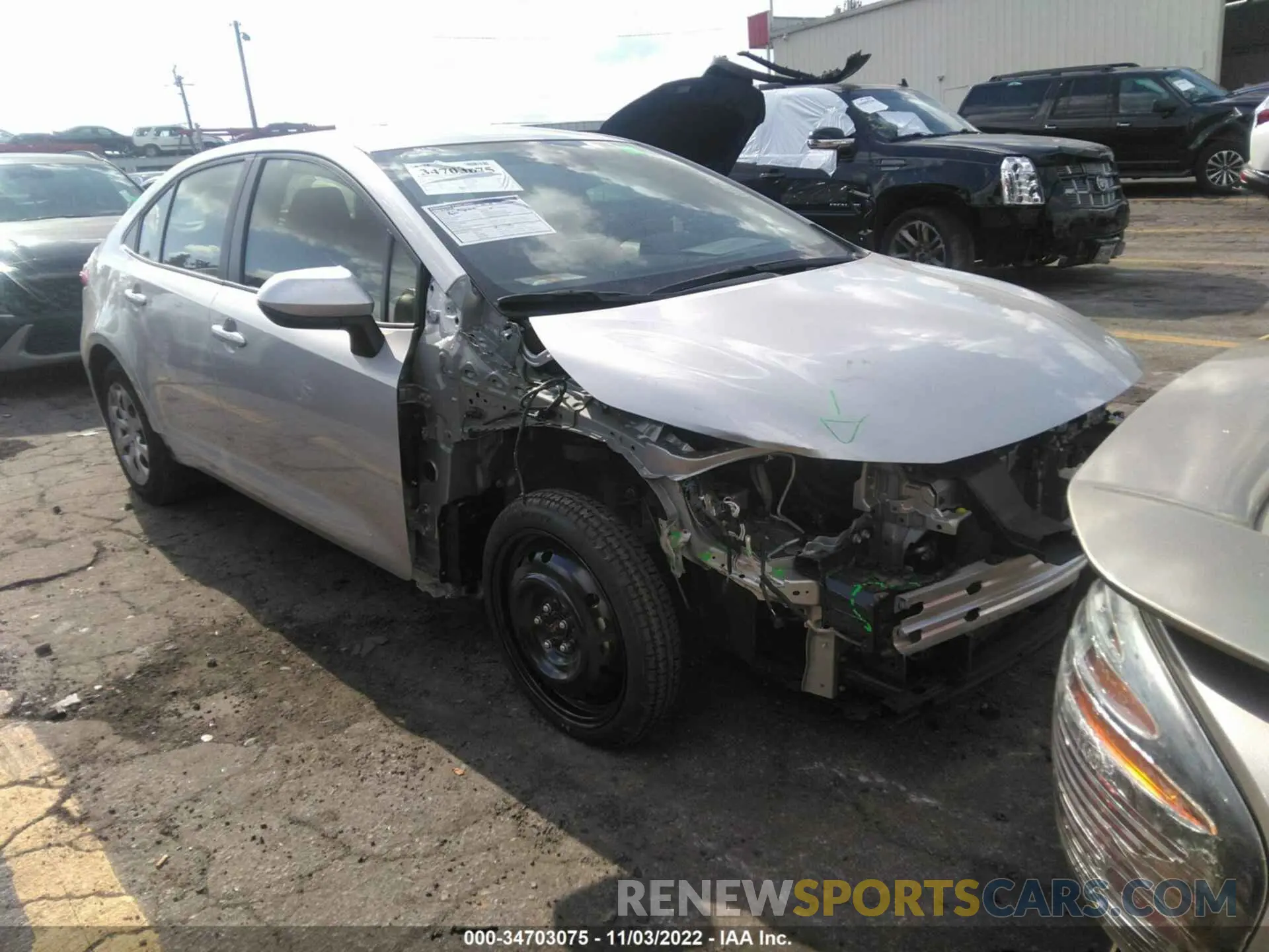 1 Photograph of a damaged car JTDEPMAE2NJ196236 TOYOTA COROLLA 2022