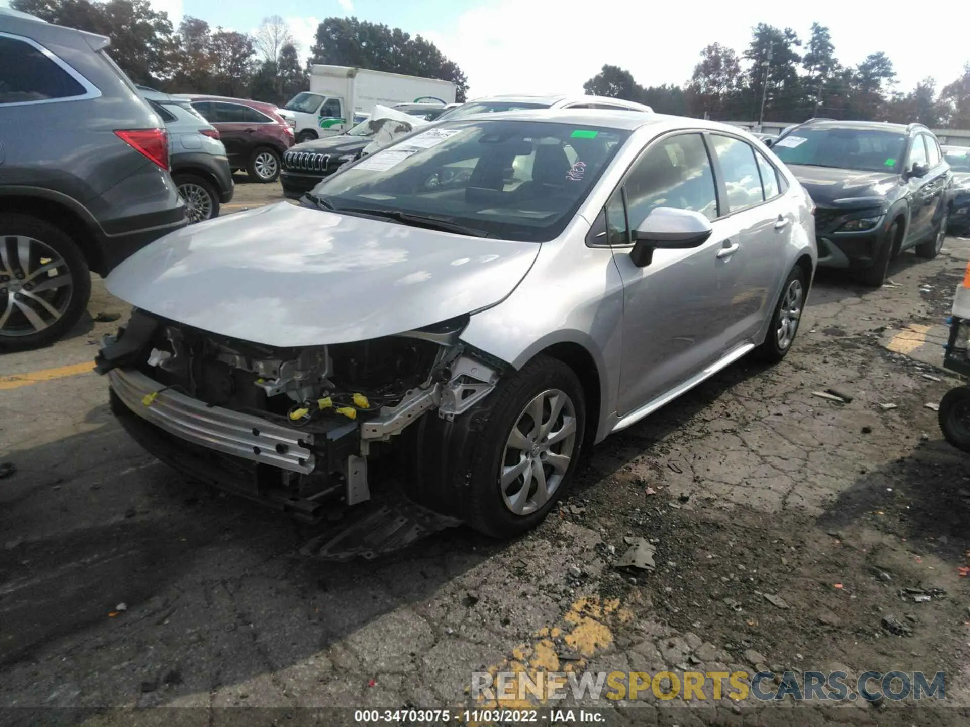2 Photograph of a damaged car JTDEPMAE2NJ196236 TOYOTA COROLLA 2022