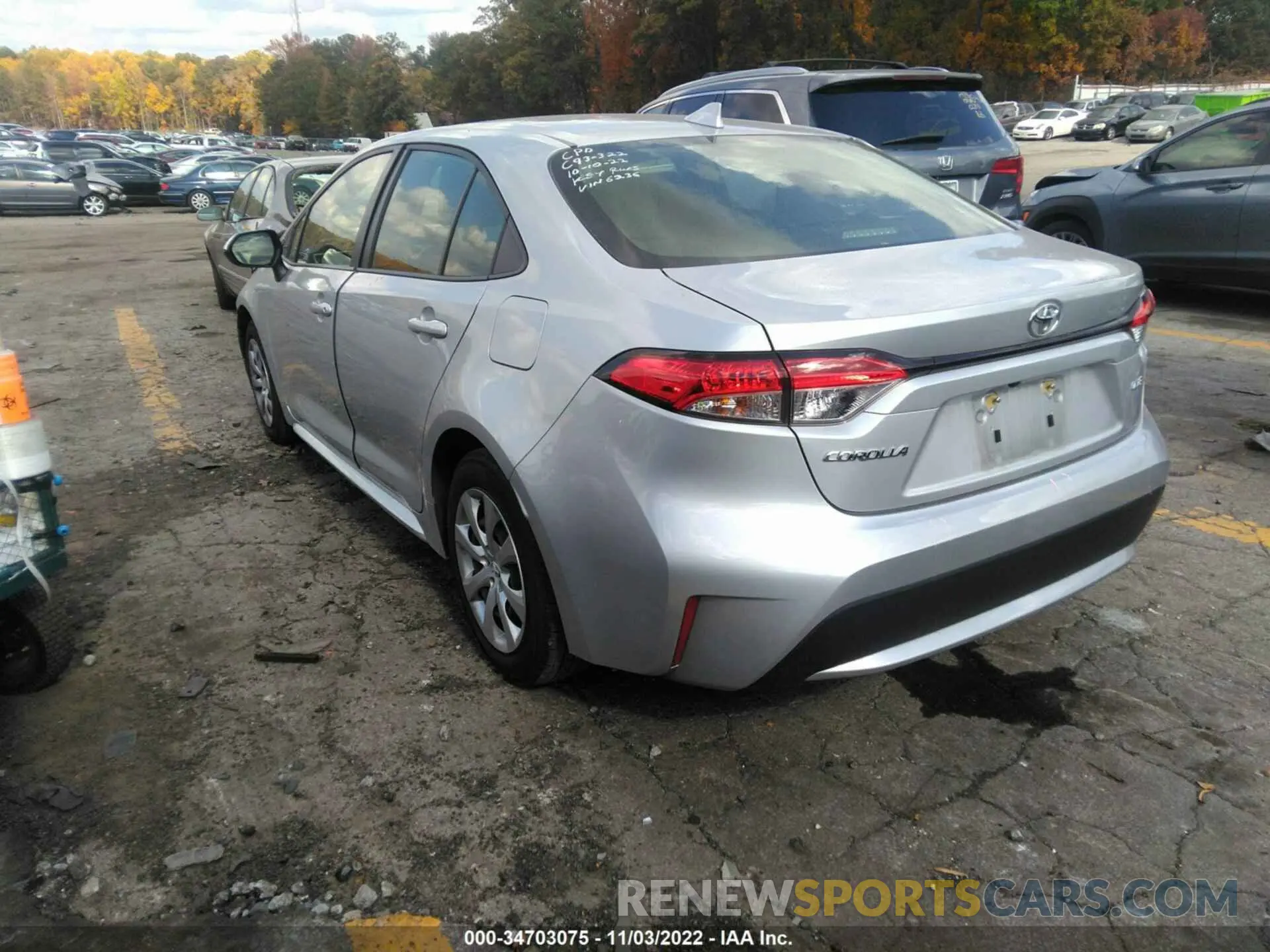 3 Photograph of a damaged car JTDEPMAE2NJ196236 TOYOTA COROLLA 2022