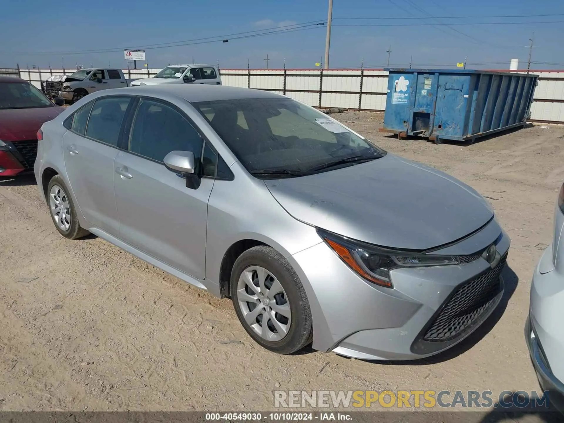 1 Photograph of a damaged car JTDEPMAE4N3020647 TOYOTA COROLLA 2022