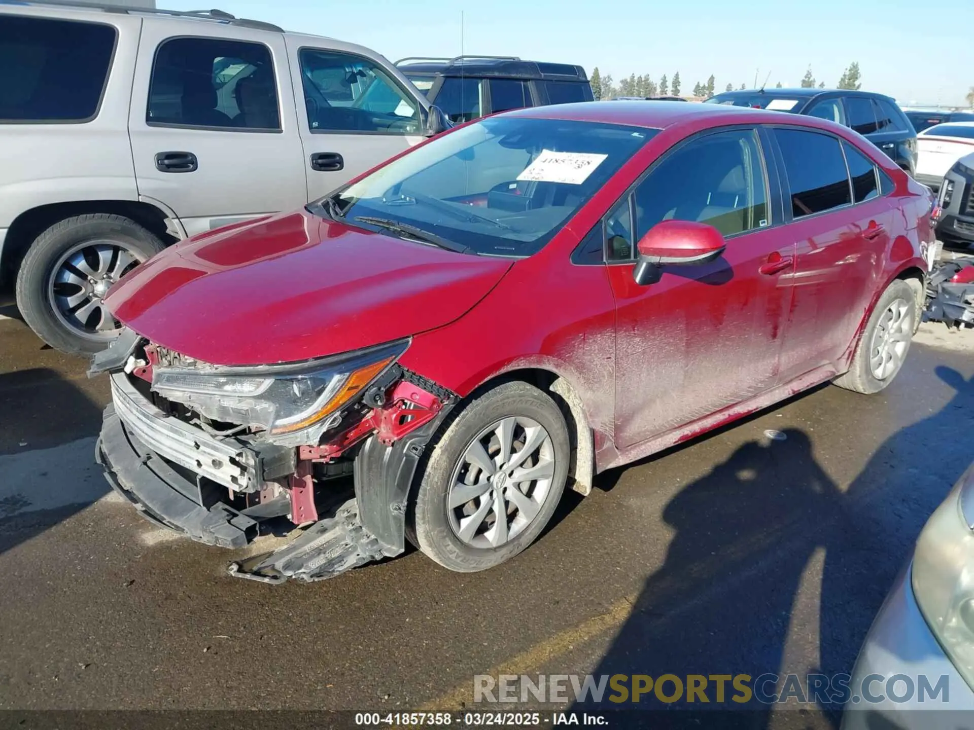 2 Фотография поврежденного автомобиля JTDEPMAE4NJ203719 TOYOTA COROLLA 2022
