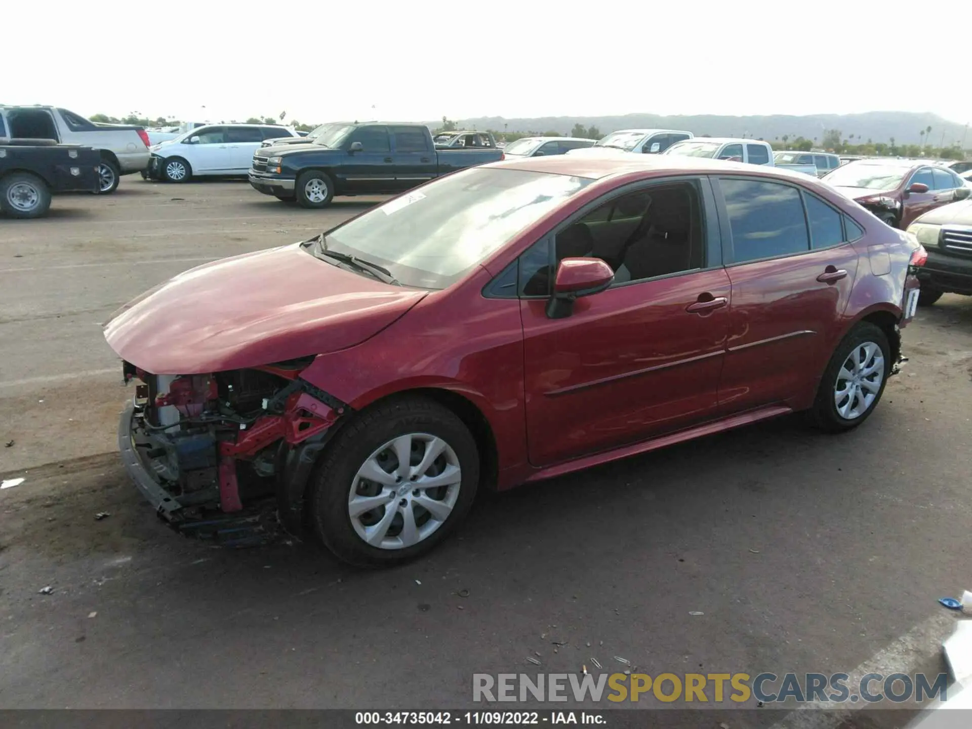 2 Фотография поврежденного автомобиля JTDEPMAE6NJ212647 TOYOTA COROLLA 2022