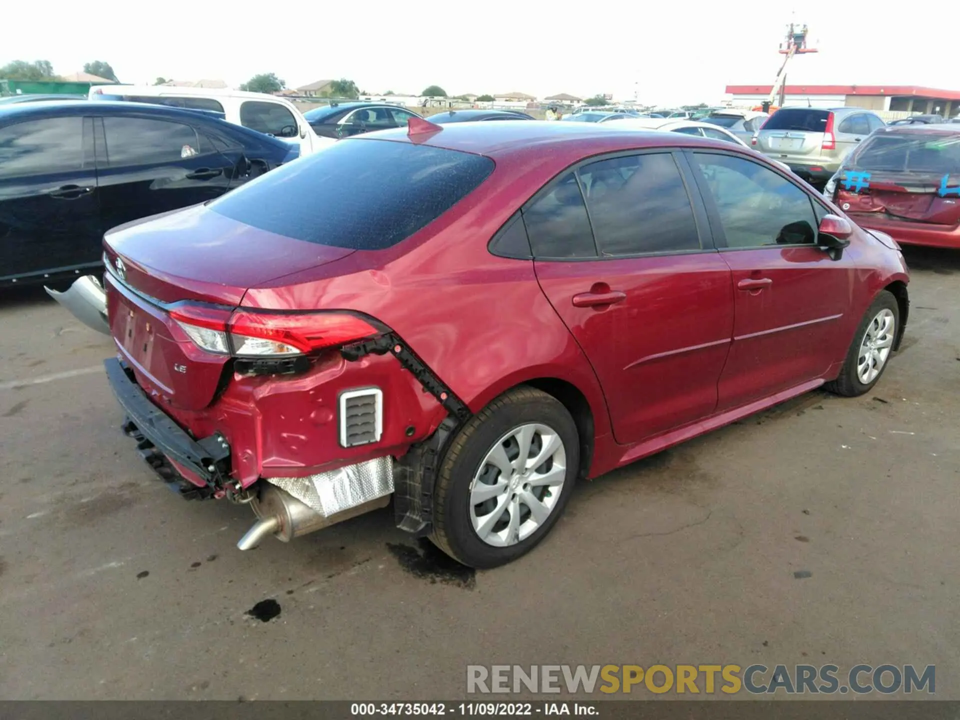 4 Фотография поврежденного автомобиля JTDEPMAE6NJ212647 TOYOTA COROLLA 2022