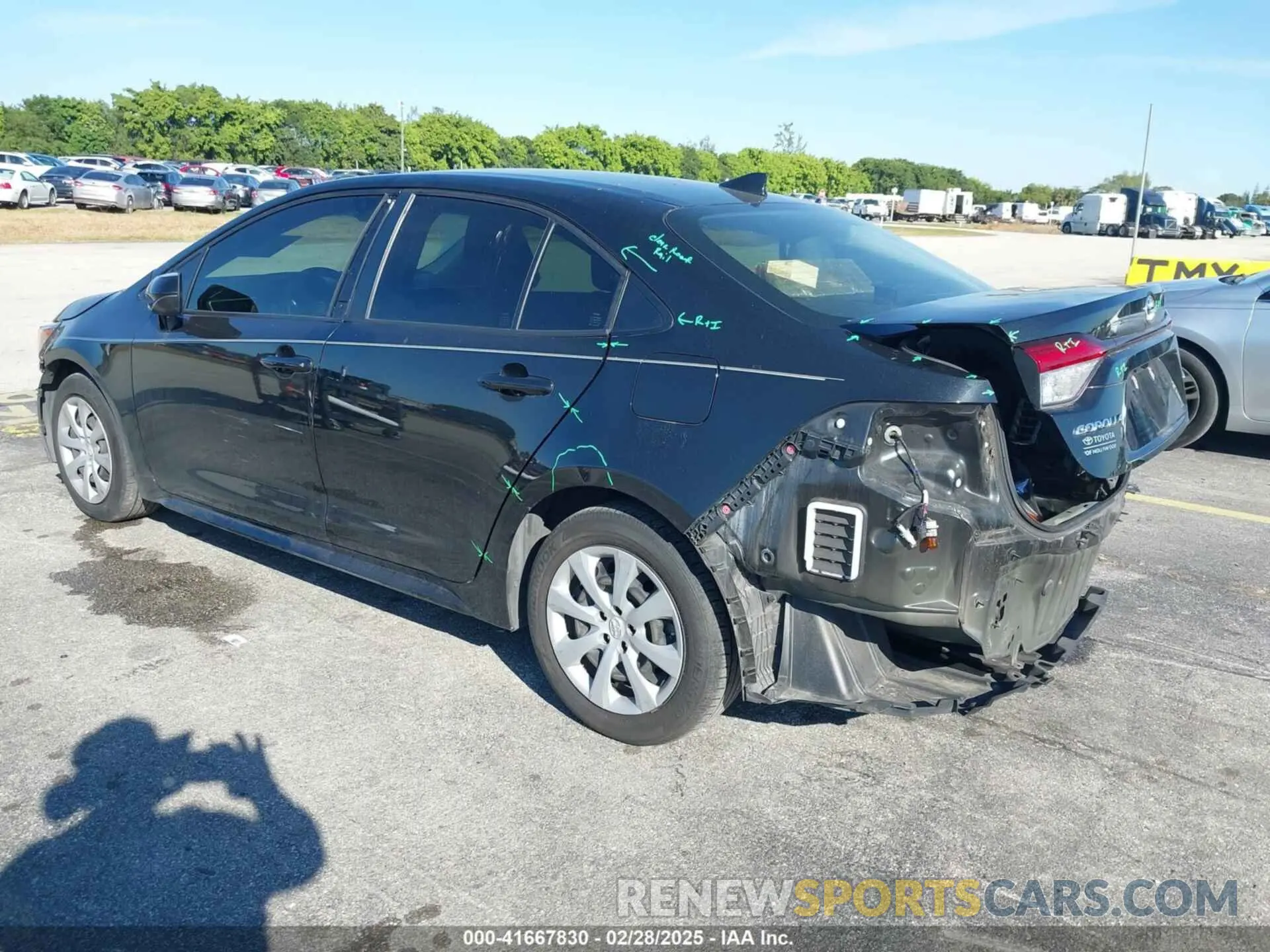 3 Фотография поврежденного автомобиля JTDEPMAE7NJ213760 TOYOTA COROLLA 2022
