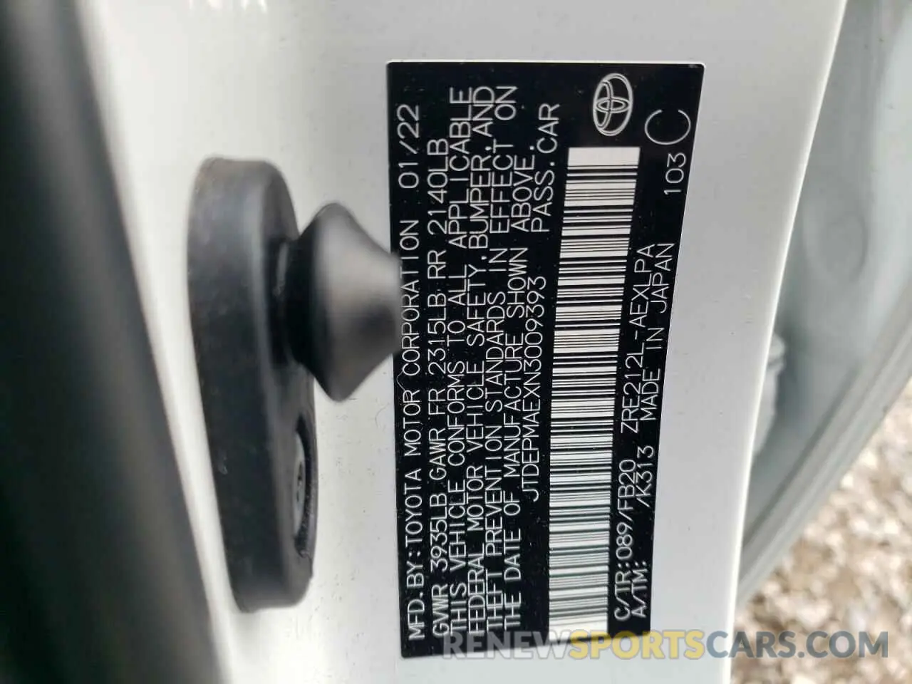 12 Фотография поврежденного автомобиля JTDEPMAEXN3009393 TOYOTA COROLLA 2022