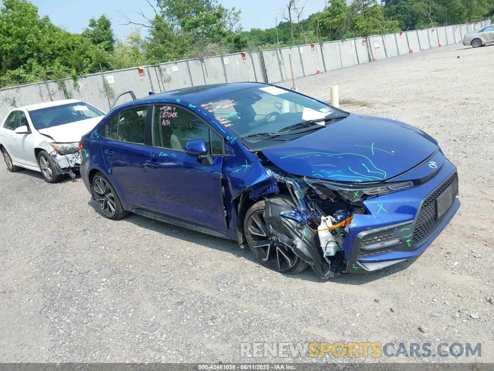 1 Photograph of a damaged car JTDS4MCE3NJ085591 TOYOTA COROLLA 2022