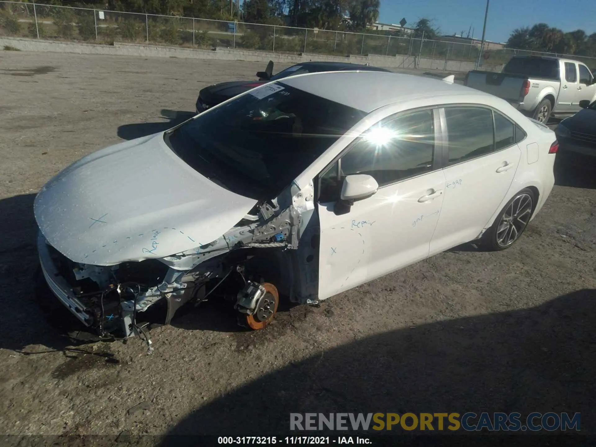 2 Photograph of a damaged car JTDS4MCE4NJ082330 TOYOTA COROLLA 2022
