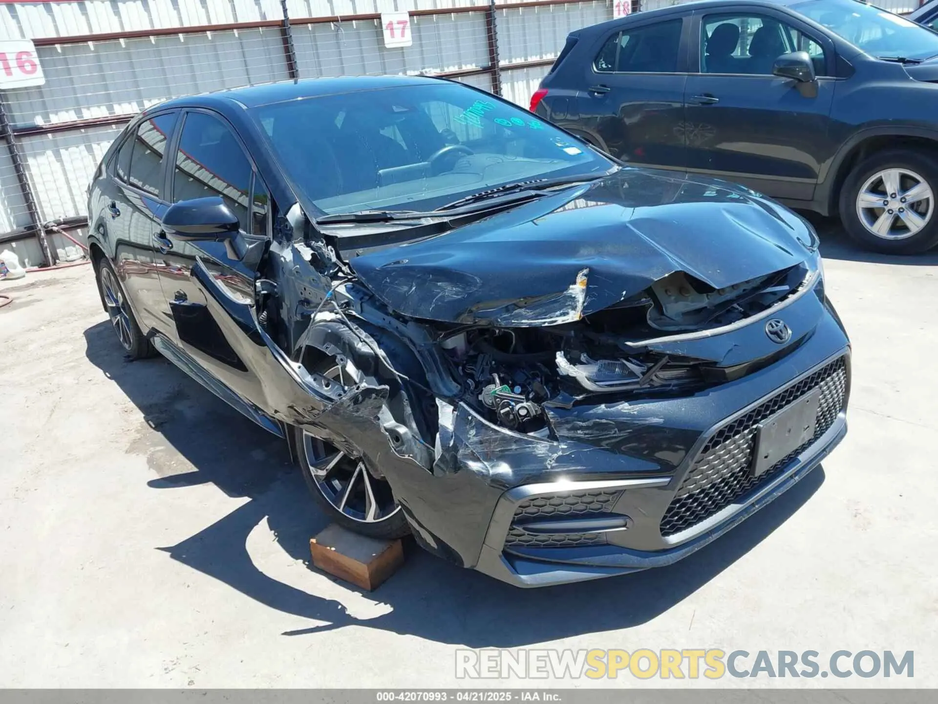1 Photograph of a damaged car JTDS4MCE4NJ097748 TOYOTA COROLLA 2022