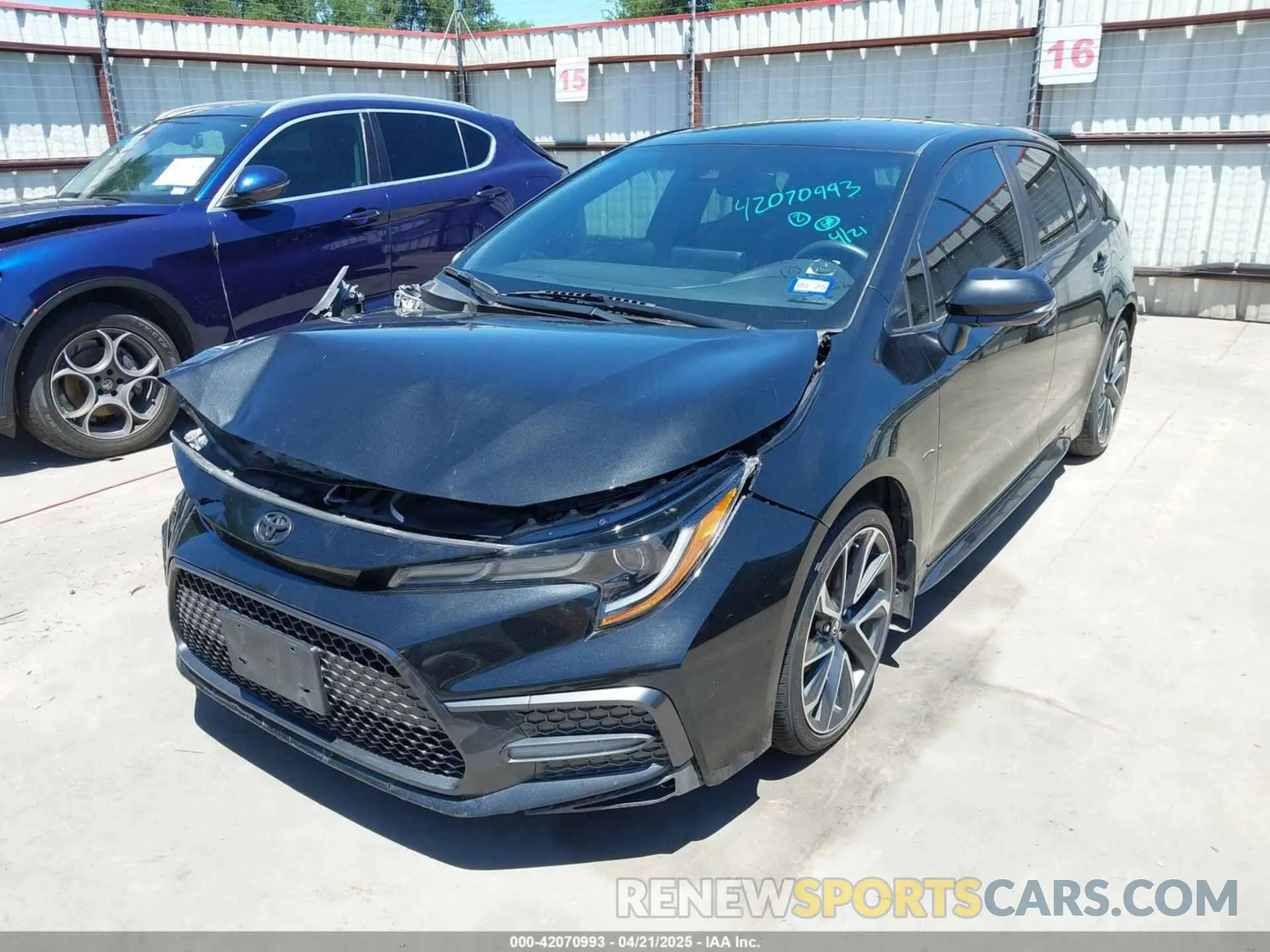 2 Photograph of a damaged car JTDS4MCE4NJ097748 TOYOTA COROLLA 2022