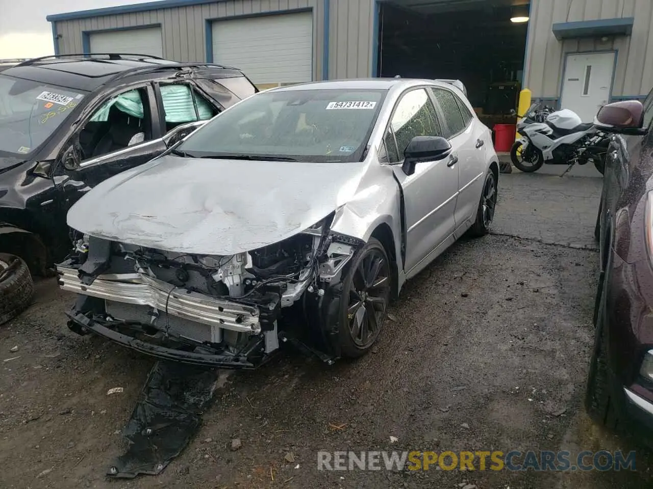 2 Photograph of a damaged car JTND4MBEXN3166243 TOYOTA COROLLA 2022