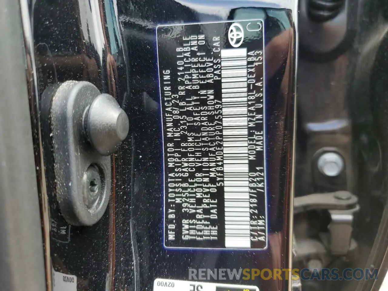12 Photograph of a damaged car 5YFB4MDE2PP075597 TOYOTA COROLLA 2023