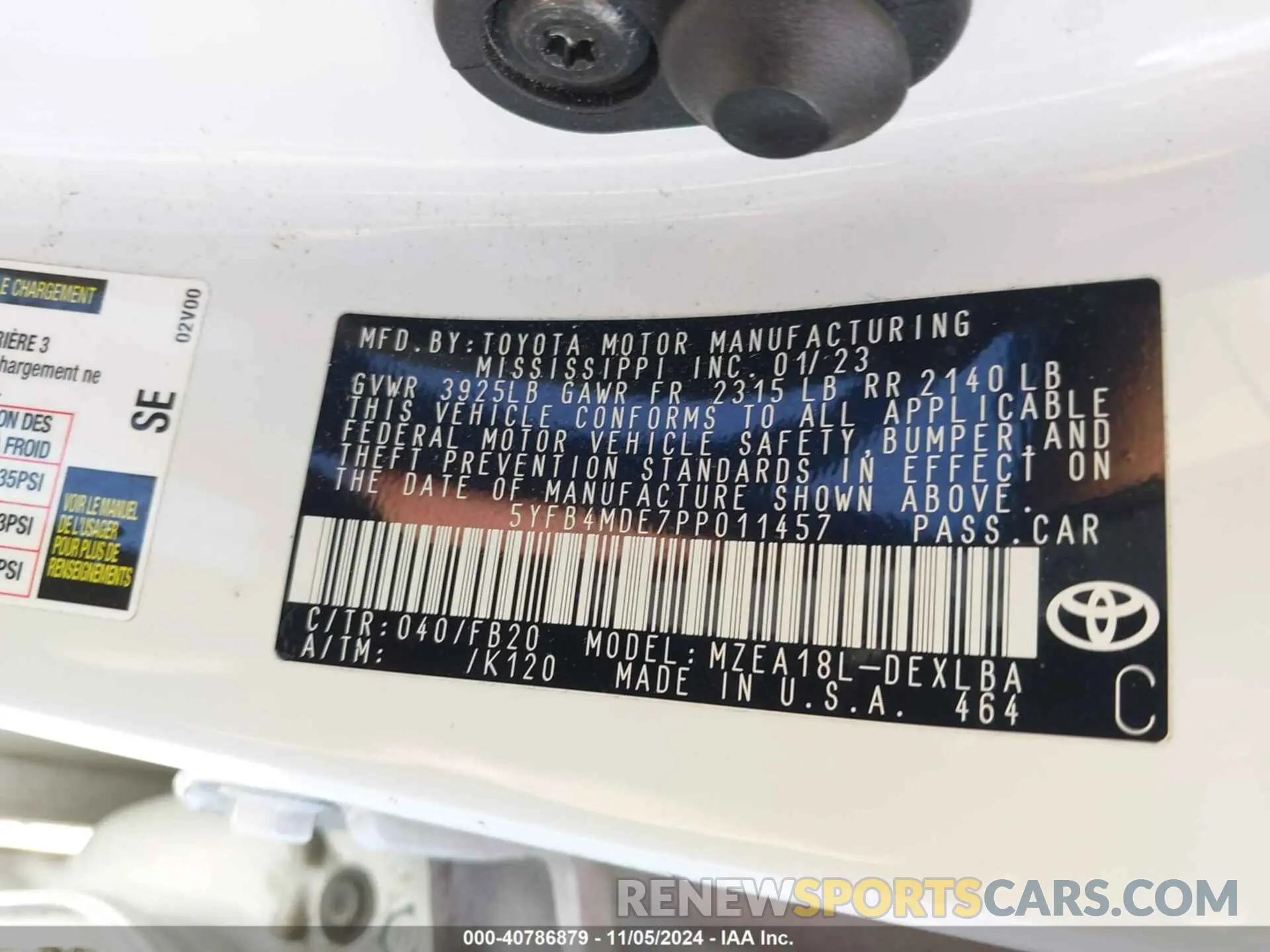 9 Photograph of a damaged car 5YFB4MDE7PP011457 TOYOTA COROLLA 2023