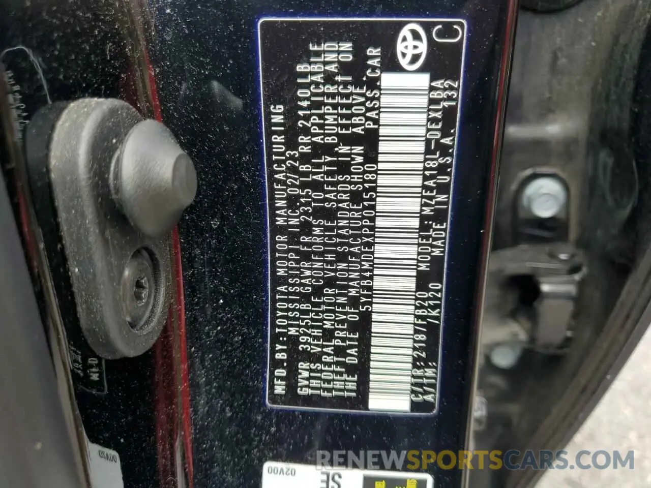 12 Фотография поврежденного автомобиля 5YFB4MDEXPP015180 TOYOTA COROLLA 2023