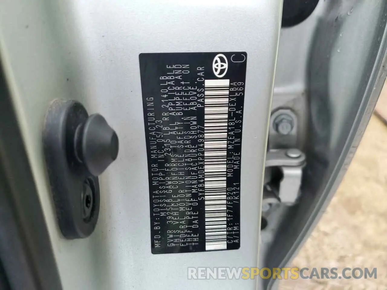 12 Фотография поврежденного автомобиля 5YFB4MDEXPP049877 TOYOTA COROLLA 2023