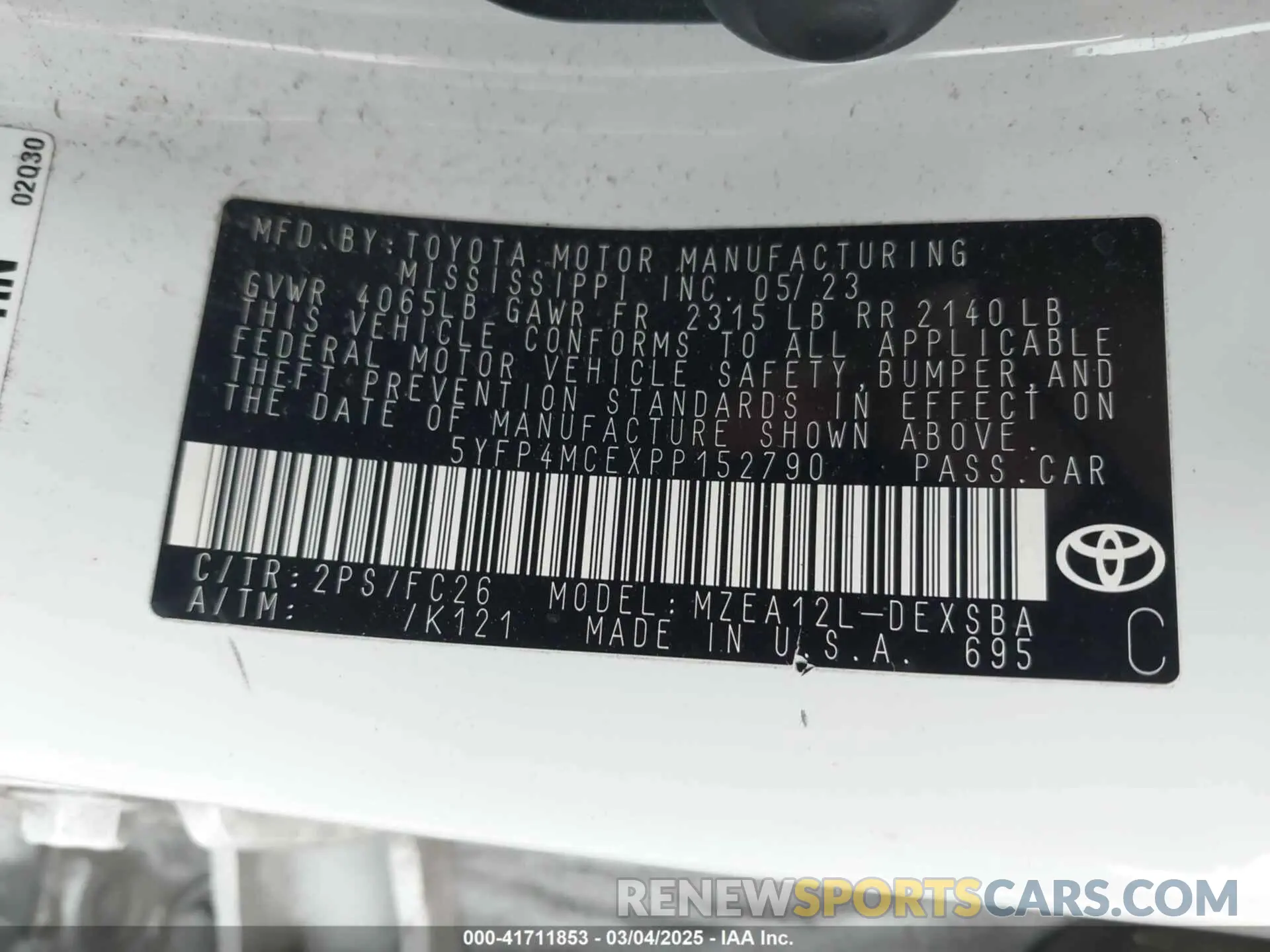 9 Фотография поврежденного автомобиля 5YFP4MCEXPP152790 TOYOTA COROLLA 2023