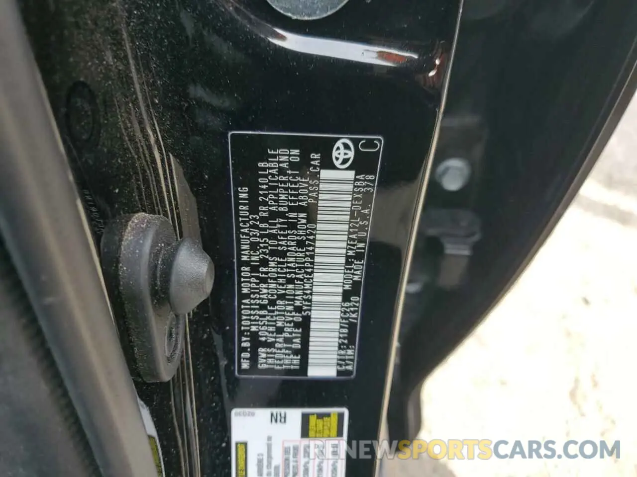 14 Photograph of a damaged car 5YFS4MCE4PP147420 TOYOTA COROLLA 2023