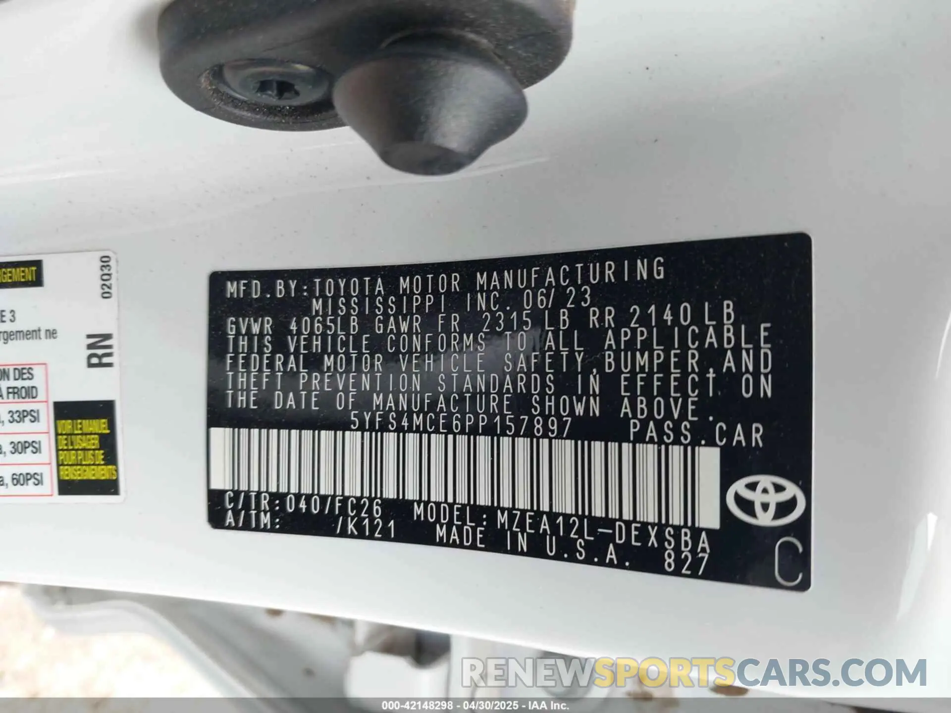 9 Фотография поврежденного автомобиля 5YFS4MCE6PP157897 TOYOTA COROLLA 2023