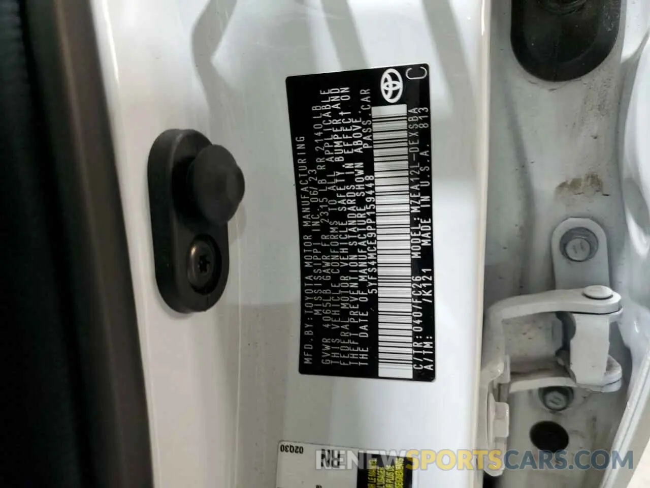 13 Фотография поврежденного автомобиля 5YFS4MCE9PP159448 TOYOTA COROLLA 2023