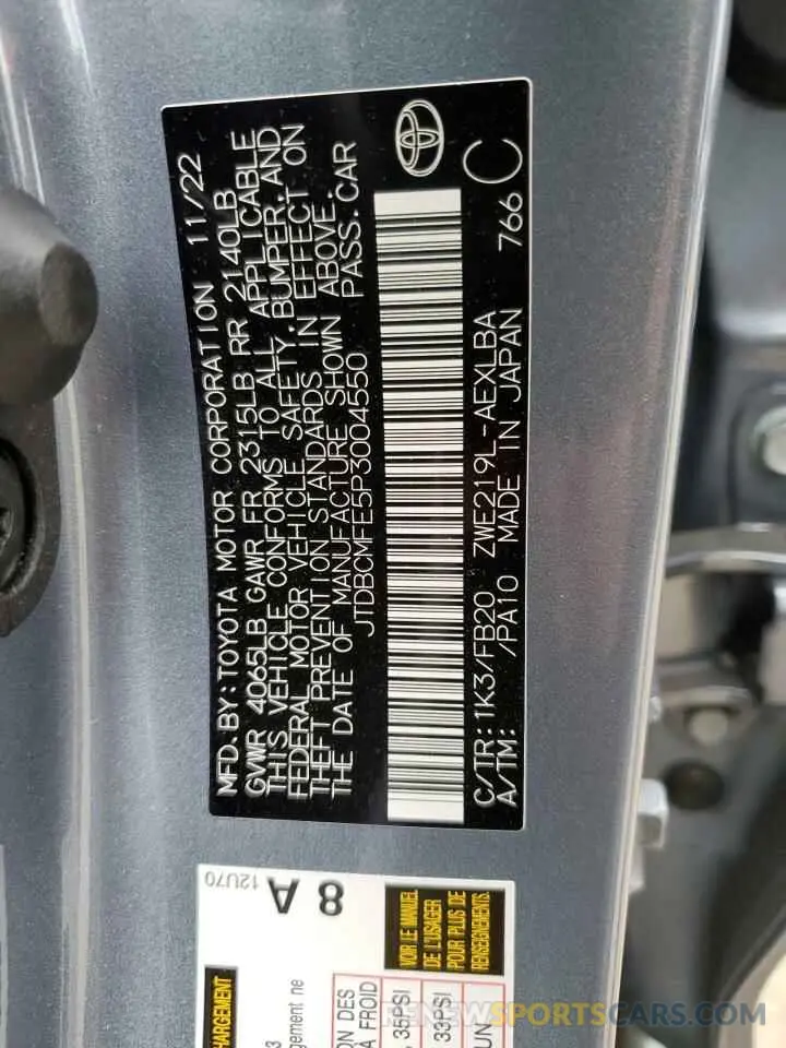 13 Photograph of a damaged car JTDBCMFE5P3004550 TOYOTA COROLLA 2023