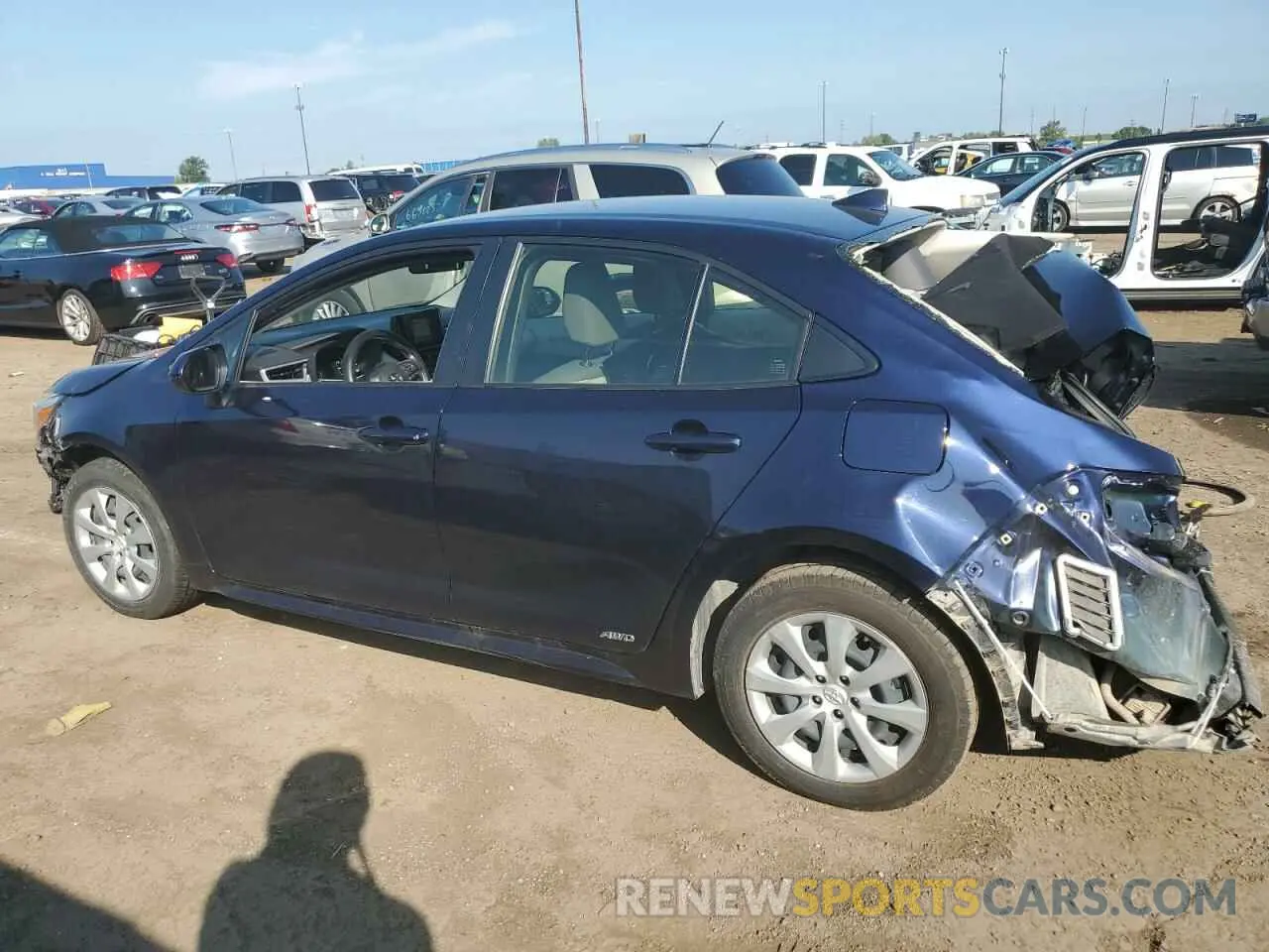 2 Фотография поврежденного автомобиля JTDBDMHEXPJ003738 TOYOTA COROLLA 2023