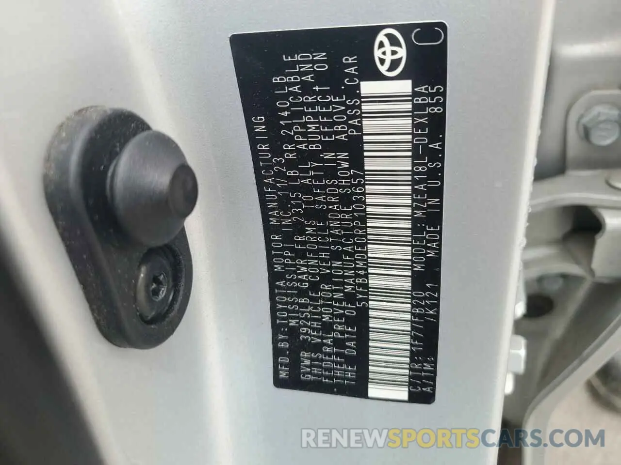 12 Фотография поврежденного автомобиля 5YFB4MDE0RP103657 TOYOTA COROLLA 2024