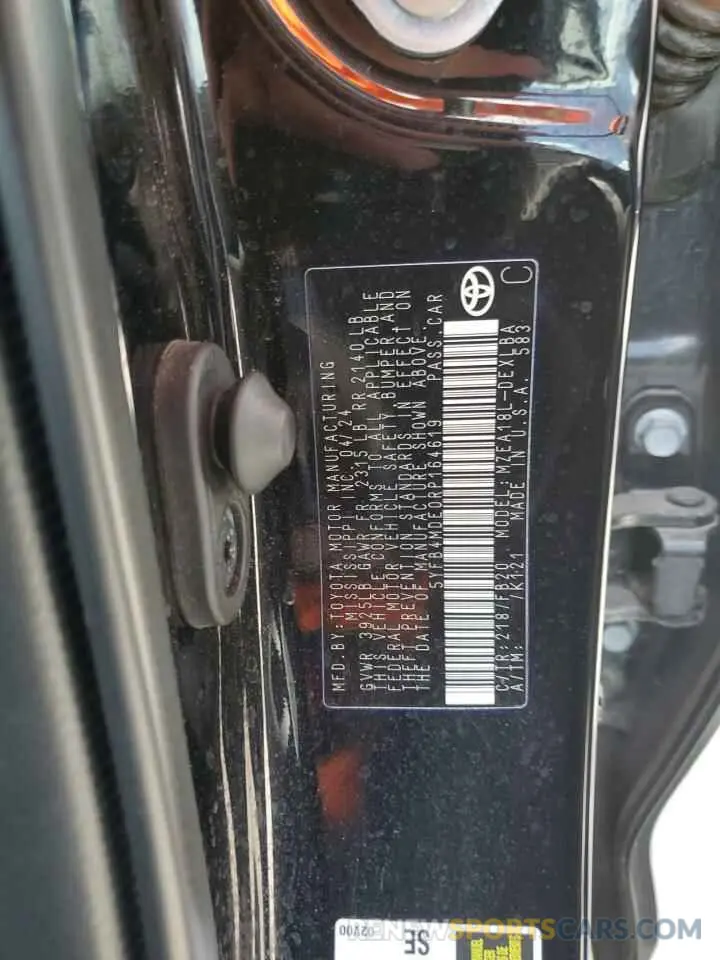 13 Фотография поврежденного автомобиля 5YFB4MDE0RP164619 TOYOTA COROLLA 2024