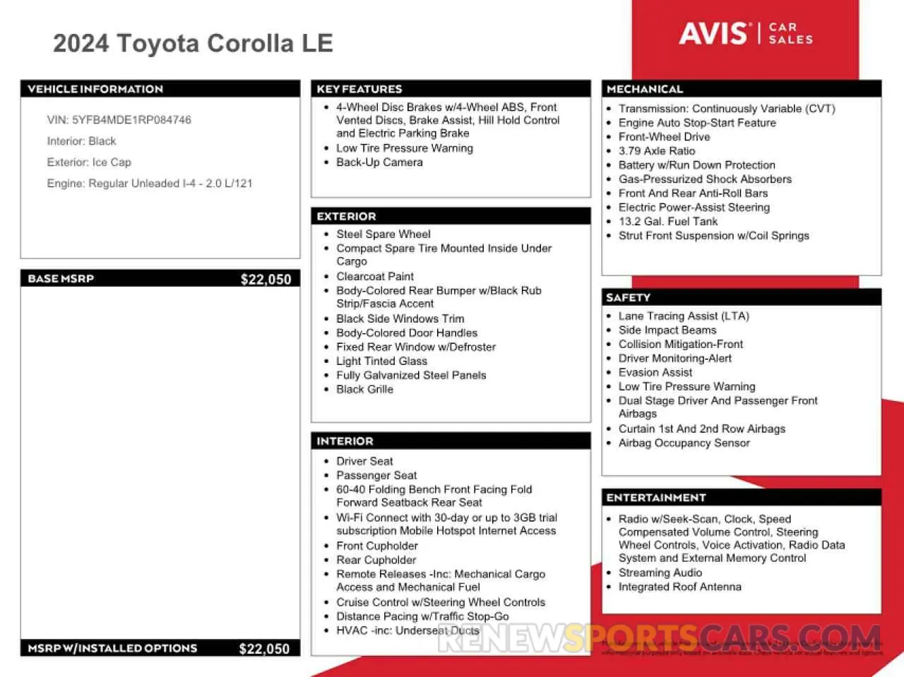 12 Фотография поврежденного автомобиля 5YFB4MDE1RP084746 TOYOTA COROLLA 2024