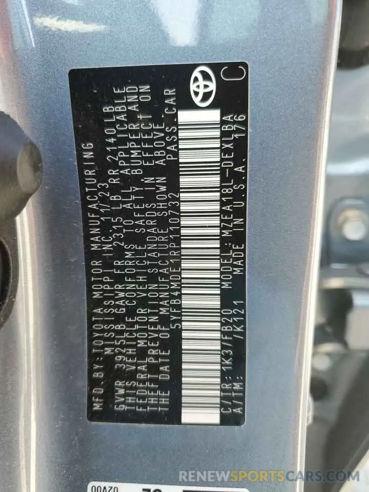 13 Фотография поврежденного автомобиля 5YFB4MDE1RP110732 TOYOTA COROLLA 2024