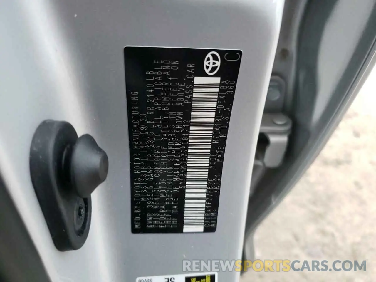 12 Фотография поврежденного автомобиля 5YFB4MDE2RP081712 TOYOTA COROLLA 2024