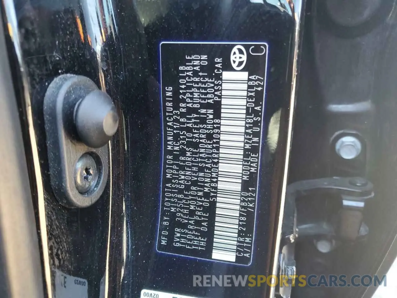 13 Фотография поврежденного автомобиля 5YFB4MDE4RP110918 TOYOTA COROLLA 2024