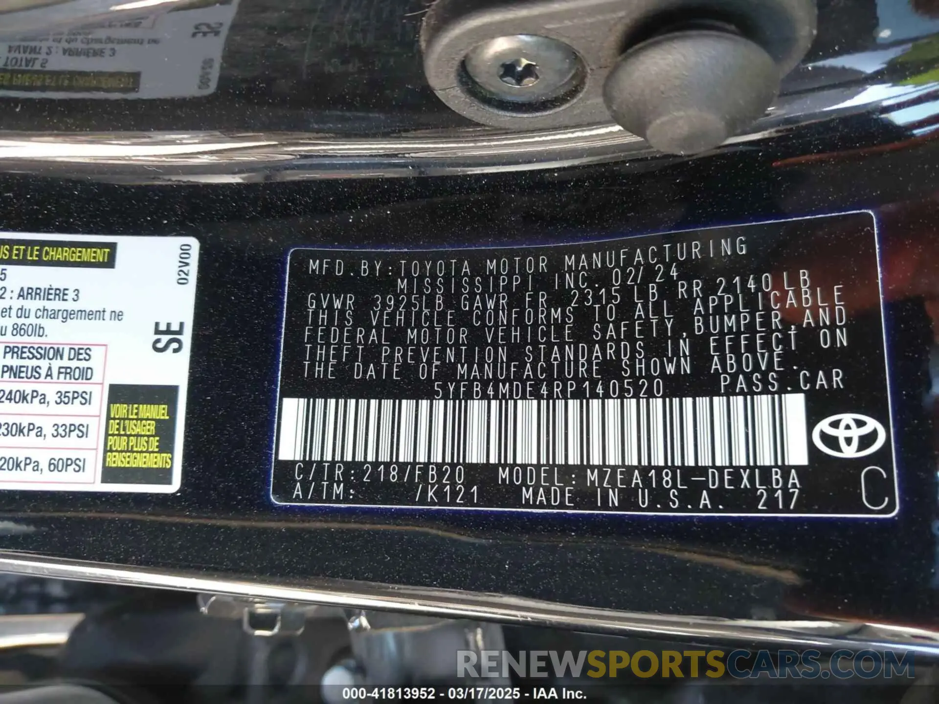 9 Photograph of a damaged car 5YFB4MDE4RP140520 TOYOTA COROLLA 2024