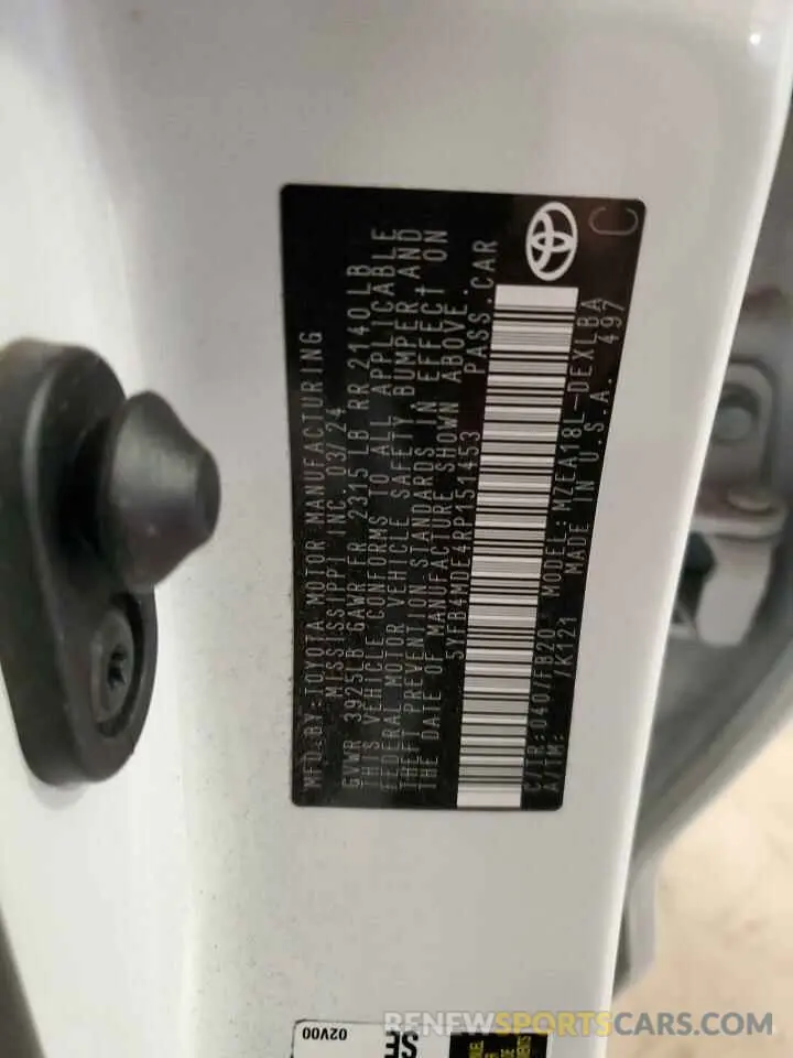 13 Фотография поврежденного автомобиля 5YFB4MDE4RP151453 TOYOTA COROLLA 2024