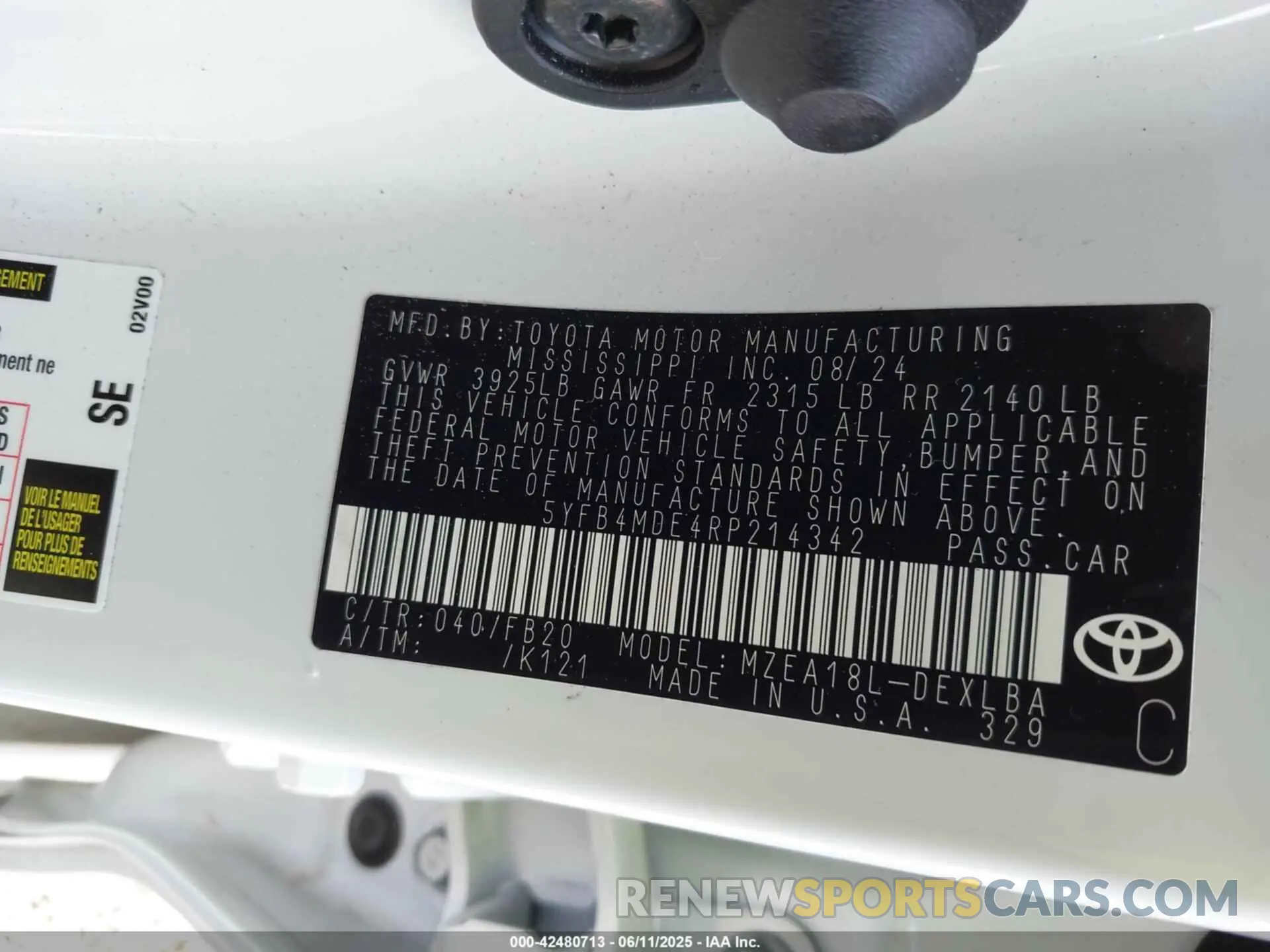 9 Photograph of a damaged car 5YFB4MDE4RP214342 TOYOTA COROLLA 2024