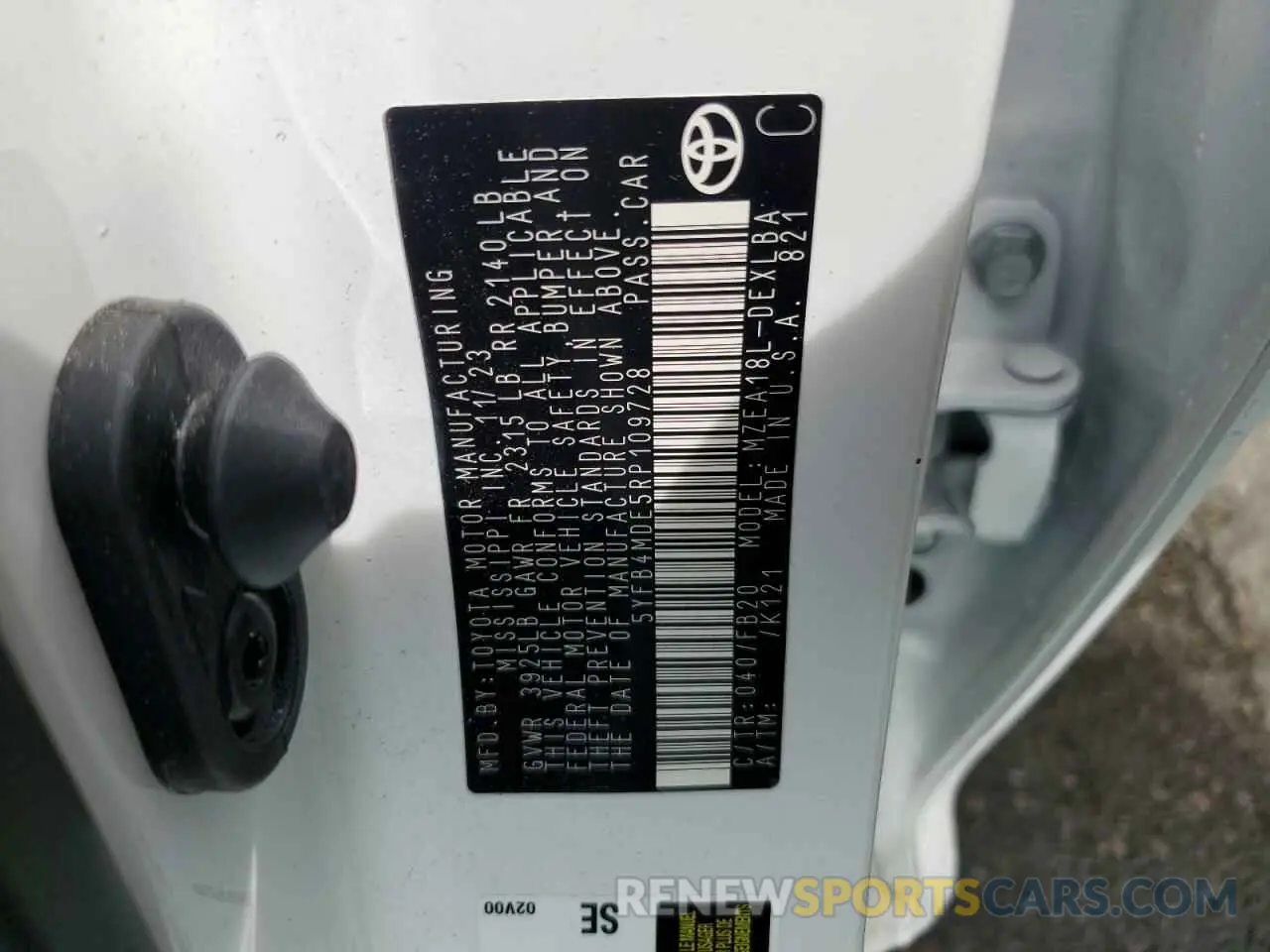 12 Фотография поврежденного автомобиля 5YFB4MDE5RP109728 TOYOTA COROLLA 2024