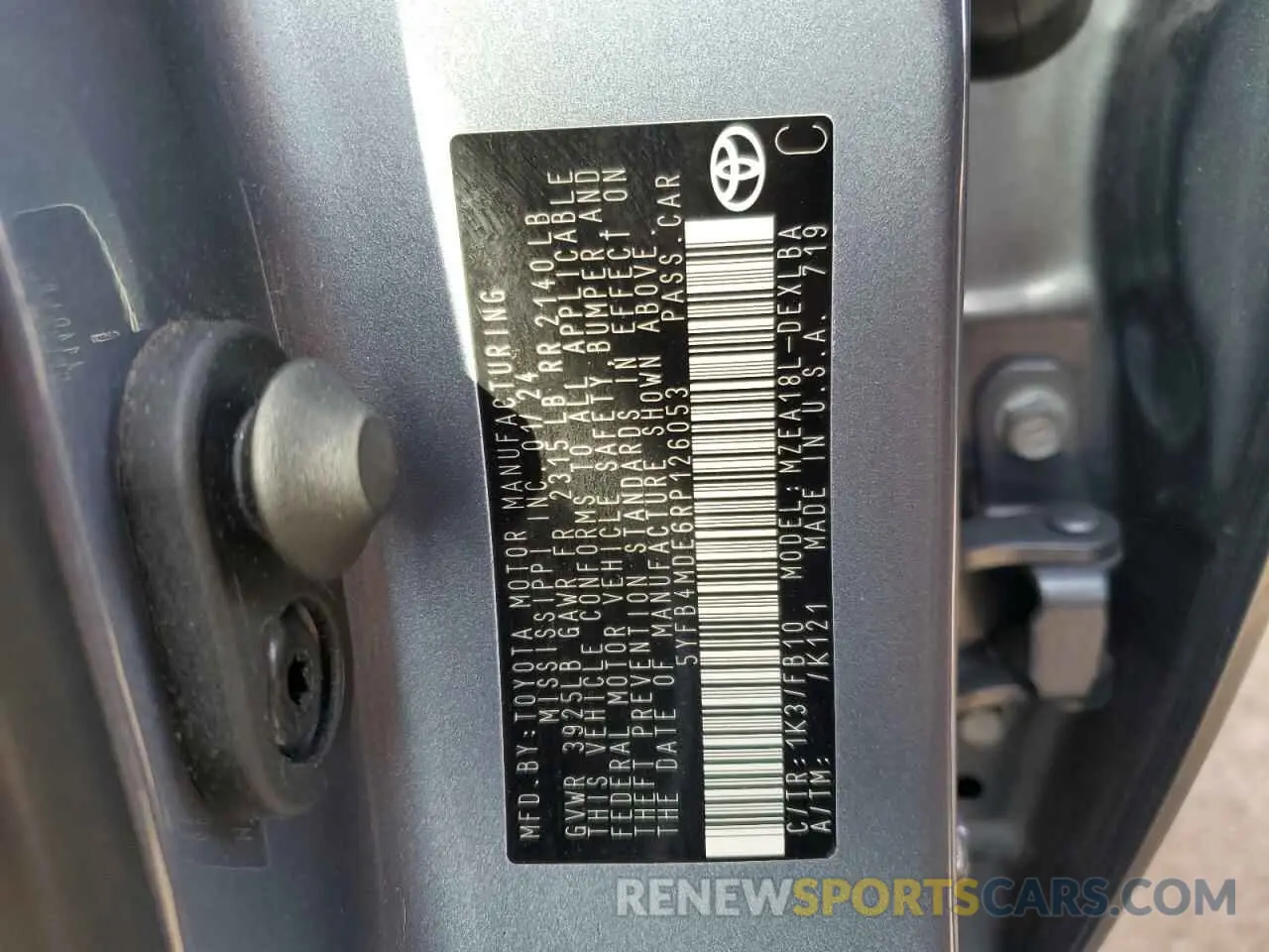 12 Фотография поврежденного автомобиля 5YFB4MDE6RP126053 TOYOTA COROLLA 2024