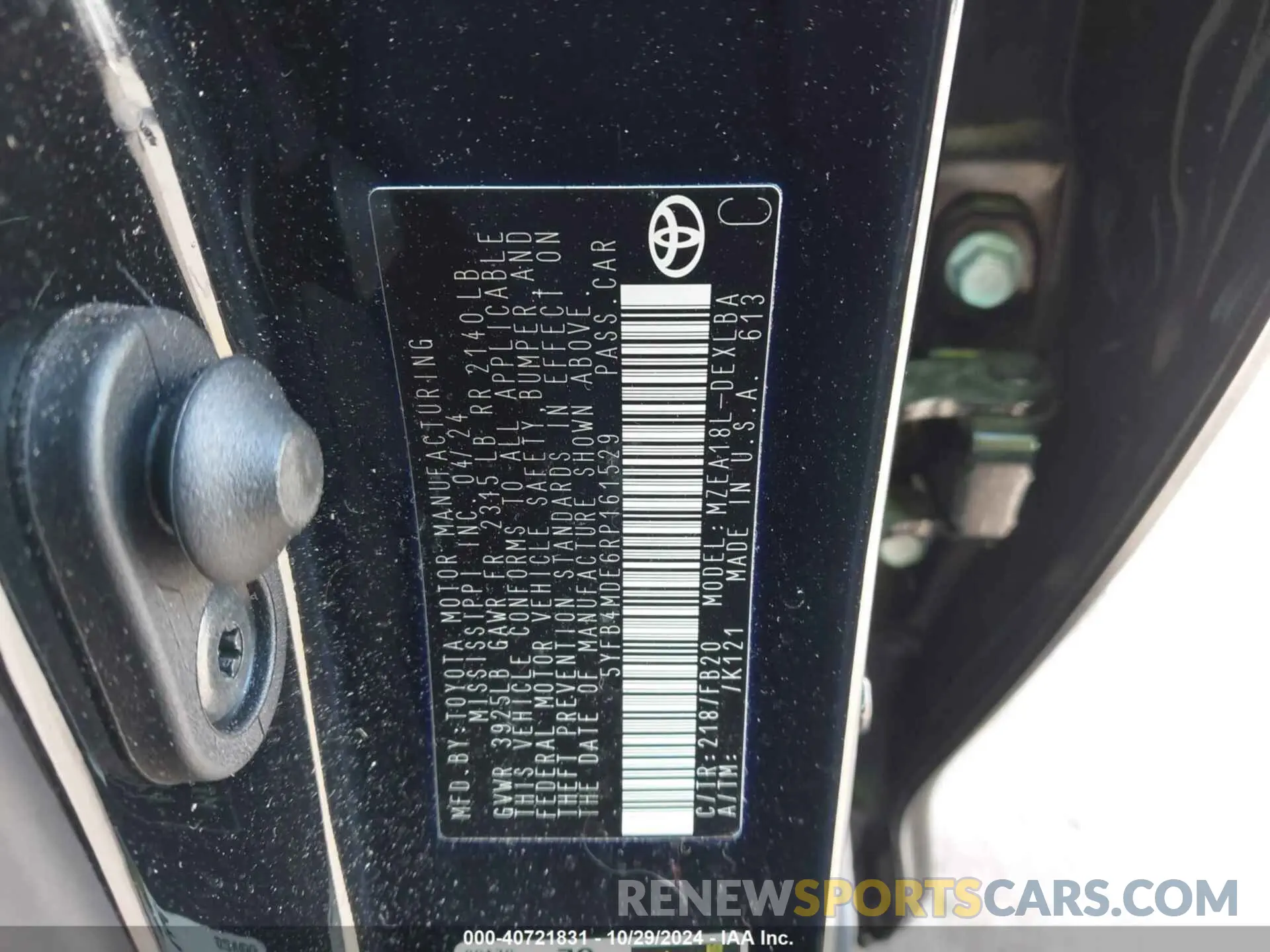 9 Фотография поврежденного автомобиля 5YFB4MDE6RP161529 TOYOTA COROLLA 2024
