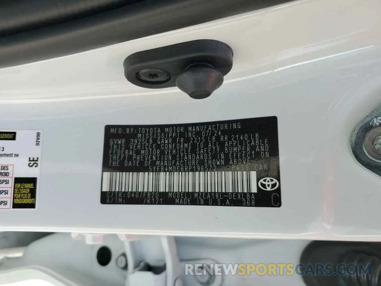 15 Фотография поврежденного автомобиля 5YFB4MDE6RP196572 TOYOTA COROLLA 2024